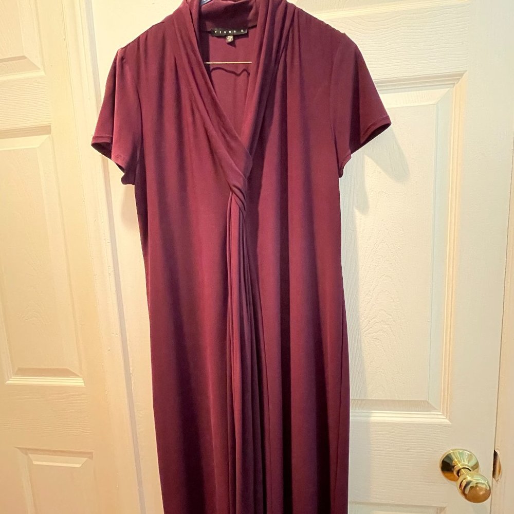 Wine Colored Midi Dress